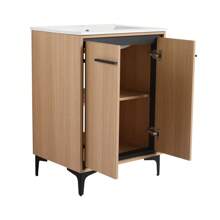30 Inch Bathroom Vanity Base With Basin, Storage Cabinet With Doors, Engineered Wood,Christmas