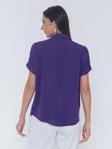 Women Blouses - Màu tím - Xem 2