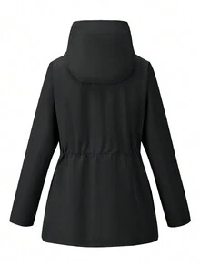 Risissida Women's Reversible Wind Jacket With Pockets - Fashionable And Comfortable Spring/Autumn Commuter Jacket - Black - View 2