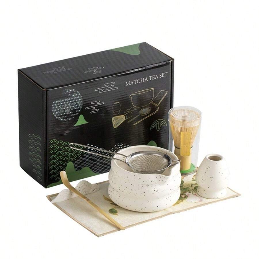Must-Have 4/7-Piece Japanese Ceramic Matcha Bowl Set For Passionate Matcha Enthusiasts Back To School - Multicolor - View 1
