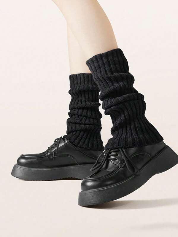 1 Pair/2 Pairs 15.7 Inch Thin Black Leg Warmers, Non-Slip, Suitable For Daily Life
