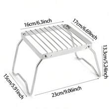 Camping Stove Stand Stainless Steel Camping Stove Grill Rack Portable Foldable - White - View 8