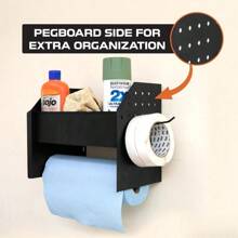 Garage Paper Towel Holder Wall Mount With Shelf,Garage Organization And Storage Shed Organizer For Shop Towels, Trailer Accessories For Inside Workshop