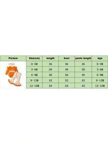 Baby Girl Peach Outfit, Letter Print Long Sleeve Romper Elastic Waist Flare Pants Tie Headband 3 Piece Set For Fall - Orange - View 8