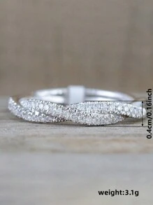 1 buc Inel de zirconiu cubic de modă pentru femei pentru nuntă, petrecere de logodnă, bijuterii, cadou de Ziua Îndrăgostiților, mame, mame, ziua mamei, cadou