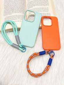 手机吊饰、手机挂绳 2 件手链 + PU 手机壳纯色糖果色手机壳、腕带手链手机壳、防丢失 PU 皮革手机壳兼容 iPhone 16 Pro Max 15 14 13 12 11 Pro Max 15 16 Pro Plus 防震奢华手机壳 - 白色 - 查看 2