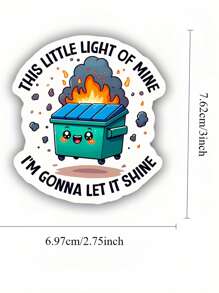 1 件防水、防潮、有趣的汽车贴花贴纸，可贴在杯子、笔记本电脑、汽车上，也可用作礼物