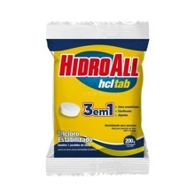 Kit 10 un Cloro em Pastilha 200g Hidroall para Piscina Limpeza e Manutenção para  Clorador Flutuante - Branco - Visão 6
