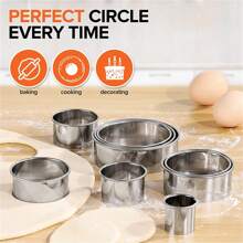 11 件不锈钢饼干切刀套装 - 用于烘烤饺子、慕斯、蛋糕、糕点和馅饼的多功能模具