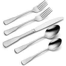 Tenedores de ensalada Oneida Colonial Boston para uso diario, 0.55 LB, metálicos - Plateado - Ver 3