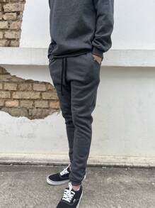 Sweatpants - Jogger, Cotton (50%) And Polyester (50%) With 250 Grams. - 深灰色 - 查看 5