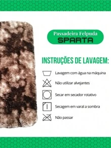 Tapete 1,20x0,50 Super Peludo Passadeira Quarto Corredor Marrom Claro - Marrom Claro - Visão 5