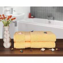 Ultra Soft 8-Piece Towel Set -% Ring Spun Cotton, 2 Oversized Bath Towels 27x54, 2 Hand Towels 16x28, 4 Wash Cloths 13x13 - Daily Use, Hotel & Spa - Olive Green, Luxury Towel Set - 黃色 - 查看 2