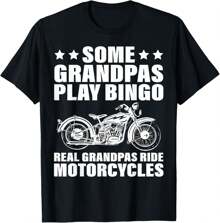 Motorcycle Grandpa Dad Motorcycle Lovers Riders T-Shirt