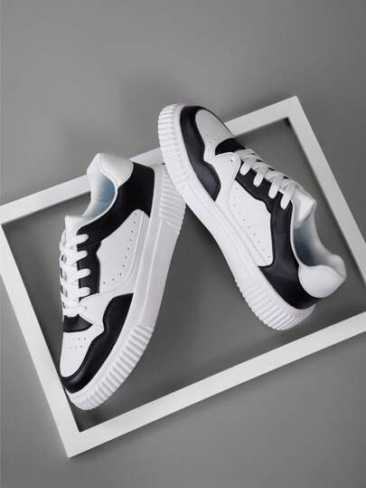 男士新款白色运动鞋，圆头，低帮，平跟，网眼，大码，跨境