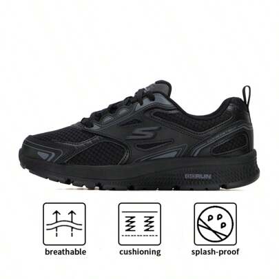 Skechers GO RUN CONSISTENT 跑步鞋 - 轻便女式运动鞋，运动健身训练鞋，建议订购小一码 (128075-BBK)