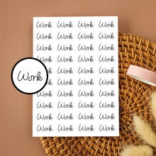2 Pcs Work Planner Stickers, Planners Stickers For Calendars, And More, Work Labels, Functional Planner Stickers - Multicolor - View 1