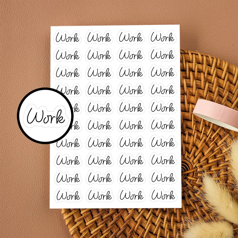 2 Pcs Work Planner Stickers, Planners Stickers For Calendars, And More, Work Labels, Functional Planner Stickers - Multicolor - View 1