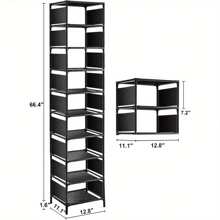 10 Tier Shoe Rack Metal Narrow Shoe Rack For 10 Pairs Tall Shoe Rack Space Saving Shoe Organizer For Living Room Entryway Hallway And Cloakroom - Variant1 - View 7