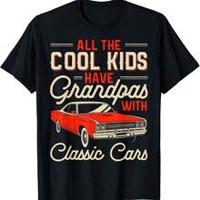 Camiseta divertida para abuelos con coches clásicos, entusiasta de los coches antiguos