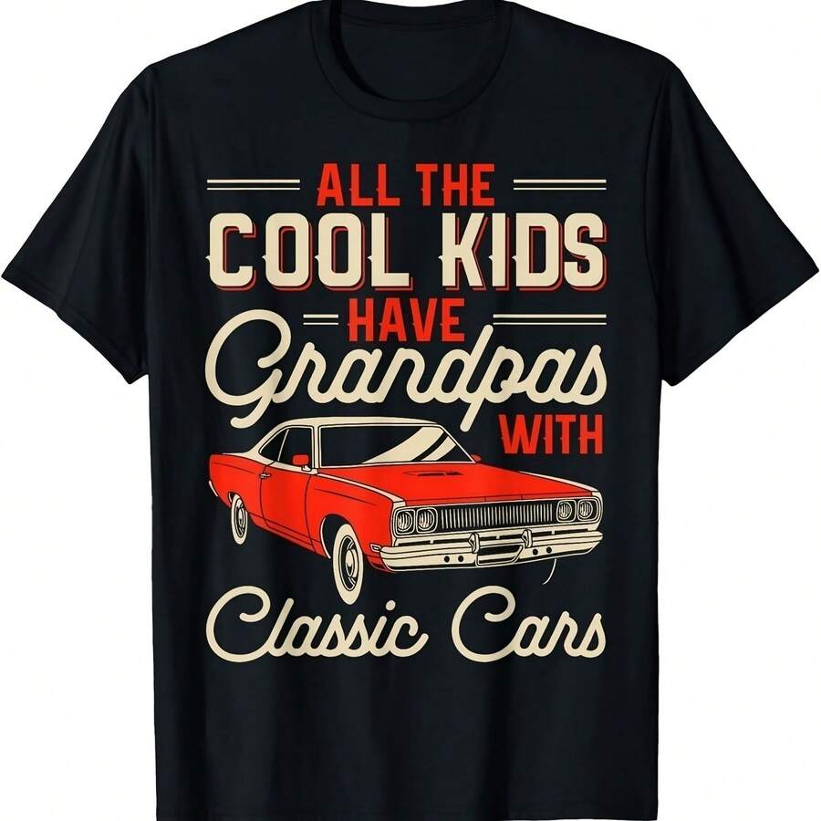 Camiseta divertida para abuelos con coches clásicos, entusiasta de los coches antiguos