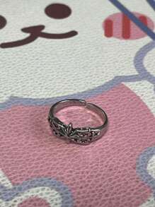 1 Stück verstellbarer offener Ring, hypoallergen kariertes Muster, Unisex Modeaccessoire geeignet für den täglichen Gebrauch und als Geschenk, perfekt für Valentinstag, Weihnachten und Muttertag