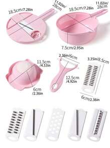 9-In-1 Vegetable Slicer Set, Potato Slicer, Grater, Shredder, Chopper, Kitchen Tool 9-In-1 Vegetable Cutter With Large Container, Random Color