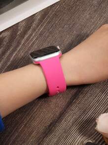 Dây đeo thể thao tương thích với Apple Watch 38mm 40mm 41mm 42mm 44mm 45mm 46mm 49mm dành cho nam nữ, dây đeo bằng nhựa mềm silicon tương thích với Apple Watch Series 10 9 8 7 6 5 4 3 2 1 Ultra SE - Hồng - Xem 6