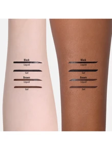 DELINEADOR DOBLE DOUBLE ENDED GEL & LIQUID LINER -  01 NEGRO - MOIRA - Negro - Ver 3