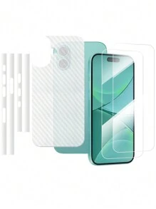 2pcs Ultra-Clear Screen Protector Film, Easy To Install, Bubble-Free, Scratch-Resistant Compatible With Apple IPhone 12/13/13 ProMax/14/14Pro/14ProMax/15/15Pro/15ProMax/16/16Pro + Full Coverage Clear Protective Case With Anti-Scratch, Anti-Dust Frame + Anti-Slip, Wear-Resistant Back Film
