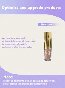 Cappuvini 液體眼影,1入組持久珠光防水不易脫妝眼影棒帶精細閃光 - 咖啡棕 - 查看 3