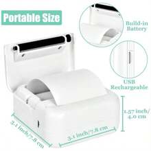 Portable Mini Printer, Thermal Printing, Bluetooth Mobile Connection, Print Whatever You See Freely - Multicolor - View 3