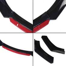 Car Front Bumper Lip Body Splitter Kit Vehicle Lower Front Spoiler Diffuser Body Protectors Car Protection Trims - 黑色 - 查看 5