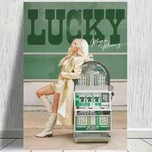 1pc Canvas Art Print, "Lucky" Anime, Wood Framed Painting (1) Thickness 2. 5 Cm/ 1 Inch-Home Decoration For All Occasions,Ideal New Year, Valentine's Day,Thanksgiving,Easter,Christmas Gift,Room Decoration Aesthetic,Wall Decoration Art,Perfect Gift,Autumn And Winter Wall Decoration,Living Room Decoration, Bedroom Decoration, Kitchen Decoration, Entry Decoration, Bathroom Decoration, Direct Wall Painting, High Quality Wall Painting Poster,Modern Home Decoration Stretched And Framed Ready To Hang - Black - View 2