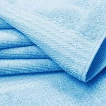 Ultra Soft 8-Piece Towel Set -% Ring Spun Cotton, 2 Oversized Bath Towels 27x54, 2 Hand Towels 16x28, 4 Wash Cloths 13x13 - Daily Use, Hotel & Spa - Olive Green, Luxury Towel Set - Sky Blue - 查看 3