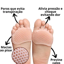 1 Par Conjunto Palmilha Silicone Para metatarso Alivio Dores Nos Pes Macio Confortavel