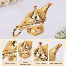 复古魔法灯精灵收藏版，传奇魔法灯精灵许愿灯罐，适用于家庭/婚礼餐桌装饰，可收藏的稀有经典阿拉伯道具罐和精致的派对/生日/圣诞节礼物