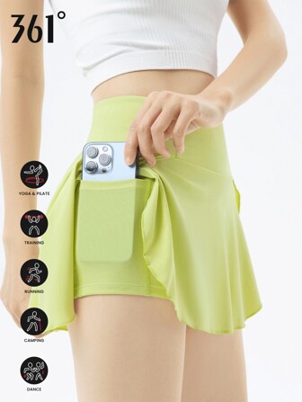 361degree 361 Women's Professional Sports Skort, Hidden Pockets, High Elasticity, Breathable Fabric, Suitable For Golf, Tennis, Running, Yoga, Adults & Teens