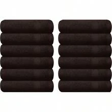 Ultra Soft 8-Piece Towel Set -% Ring Spun Cotton, 2 Oversized Bath Towels 27x54, 2 Hand Towels 16x28, 4 Wash Cloths 13x13 - Daily Use, Hotel & Spa - Olive Green, Luxury Towel Set - 巧克力棕 - 查看 1