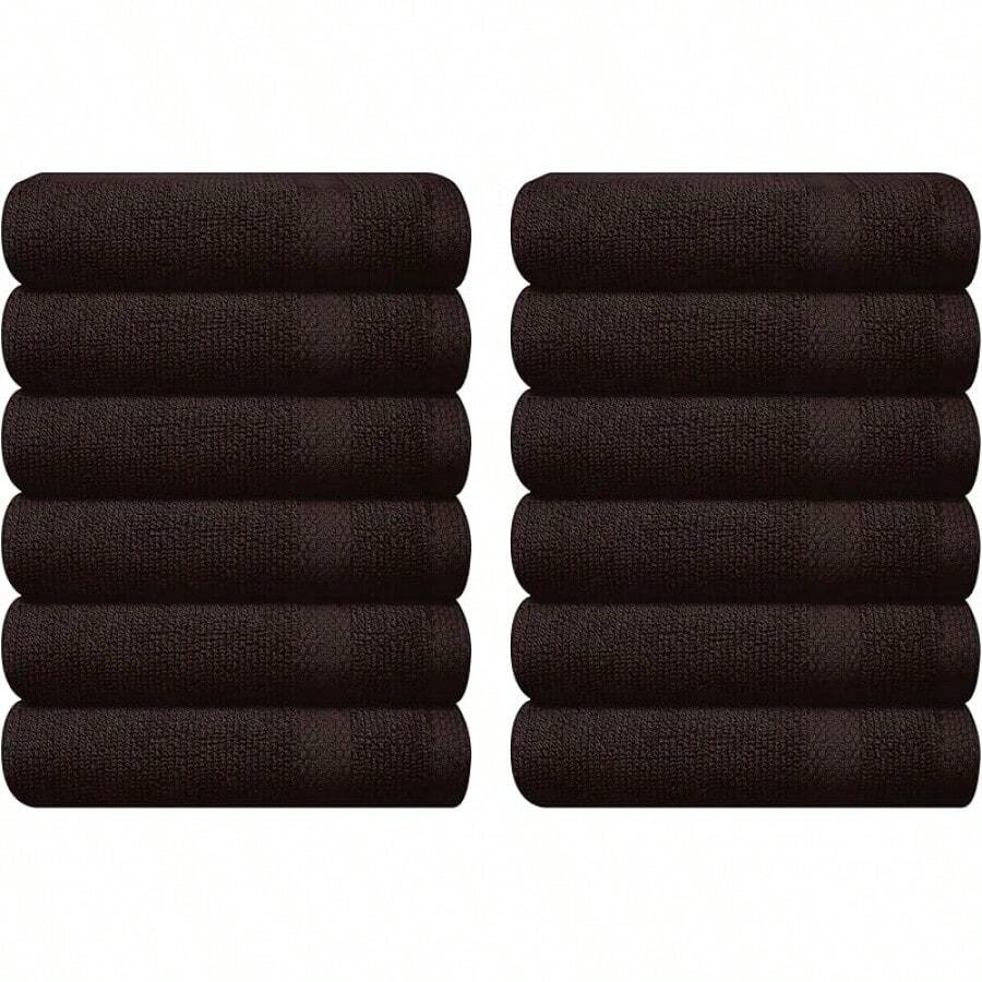 Ultra Soft 8-Piece Towel Set -% Ring Spun Cotton, 2 Oversized Bath Towels 27x54, 2 Hand Towels 16x28, 4 Wash Cloths 13x13 - Daily Use, Hotel & Spa - Olive Green, Luxury Towel Set - 巧克力棕 - 查看 1