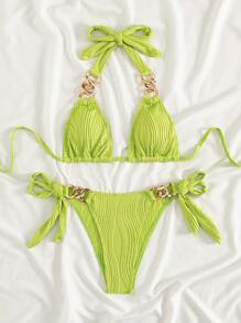 Conjunto de bikini de estilo europeo y americano nuevo para mujer, ideal para vacaciones de verano en la playa