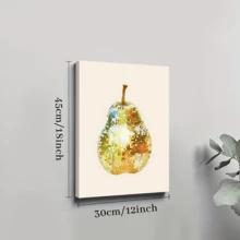 1pc Framed Canvas Poster, Disco Ball Pear Disco Trendy Aesthetic Wall Art Canvas Paintings, Ideal Gift For Bedroom Living Room Corridor, Wall Art, Room Decoration