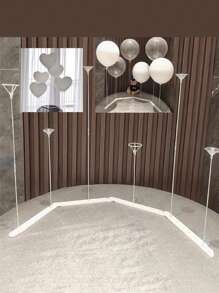 Plastic Balloon Stand Kit, Interlocking Balloon Holder Set For Wedding, Birthday, Mother'S Day Party Decoration - Reusable, 1 Set