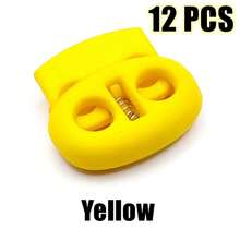 12 Pcs/Pack Mixed Colorful 5mm Hole Plastic Stopper Cord Lock Toggle Clip Apparel Shoelace Sportswear Accessories - Multicolor - View 15