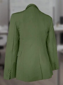 SACO ELEGANTE DE MODA - Verde Oliva - Ver 3