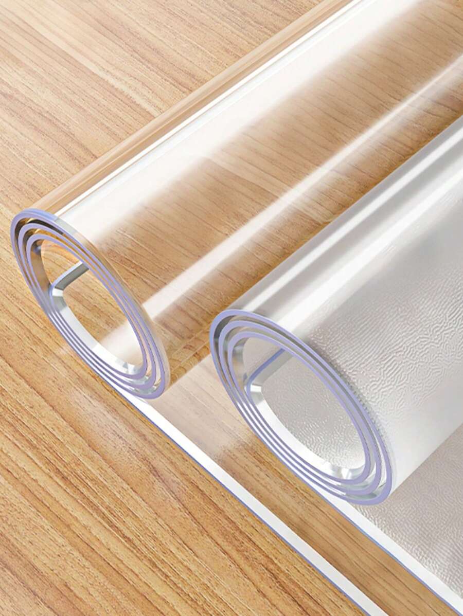 1pc PVC Clear Tablecloth Protector - 1.5mm Thick, Heat Resistant, Waterproof, Scratch-Resistant, Oil Stain Resistant, Suitable For Home And Hotel Plastic Table Cover