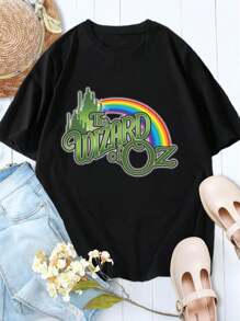 Valentine's Day Wizard of Oz T-Shirts for Women Cute Funny Unique Designs - Negro - Ver 1