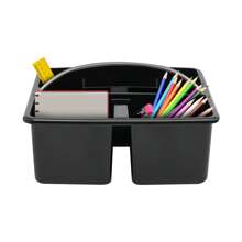 Rainaut 16 PCS Classroom Caddies With Handle, Classroom Storage Caddies Stackable Utility Caddies Space Saving For Schools, Homes, Offices, Black (9.3 * 8.9 * 3.5in) - Black - View 11
