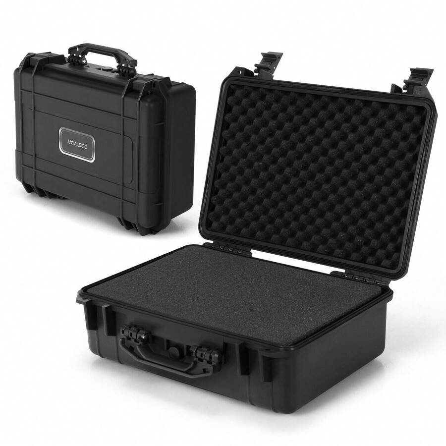 45x34x18cm Waterproof Hard Case Shockproof Camera Dustproof Protect Tool Box - Black - View 1