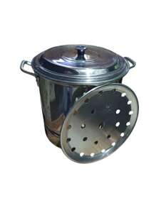 vaporera de7 litros  de aluminio - Gris - Ver 2